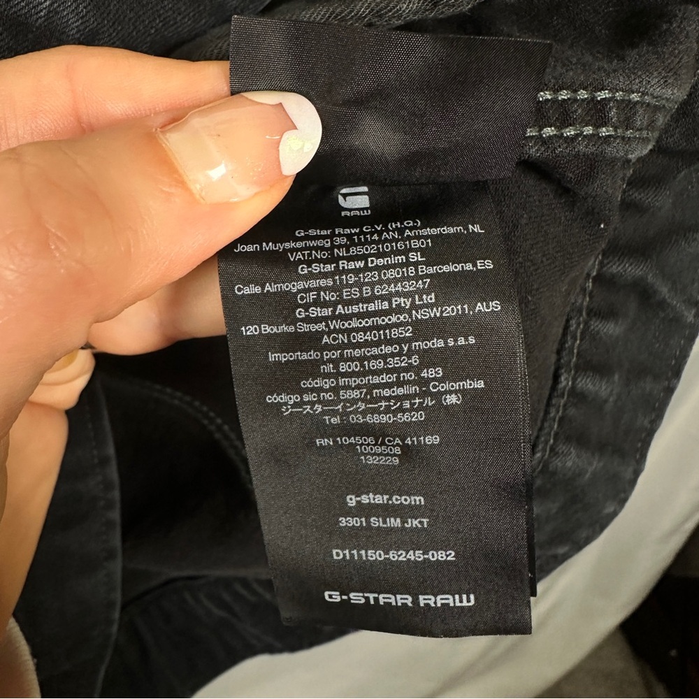 G-Star RAW 3301 Slim Trucker Denim Jacket Stretch Black Size M Men's Streetwear - Picture 8 of 11